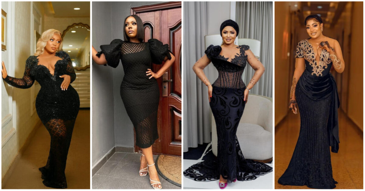 Latest Black Aso Ebi Gowns Perfect For Wedding Guests And Occasions