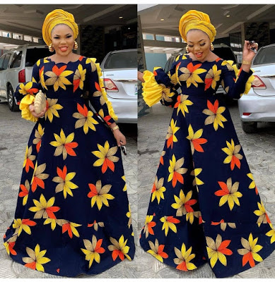 latest ankara long gown