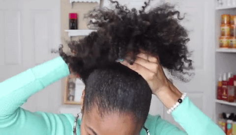 Make your hair ponytail