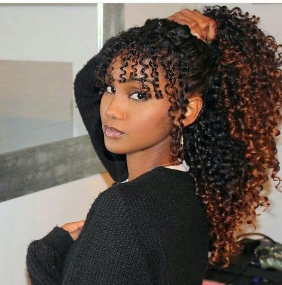 Crochet Inspired Afro Long Hairstyle