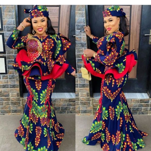 Beautiful Ankara Skirt and Blouse African Dresses For African Women (9)