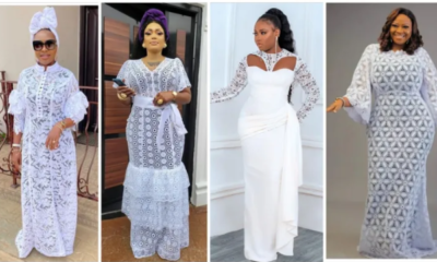 Chic And Beautiful White Lace Aso Ebi Styles For Women, This Week