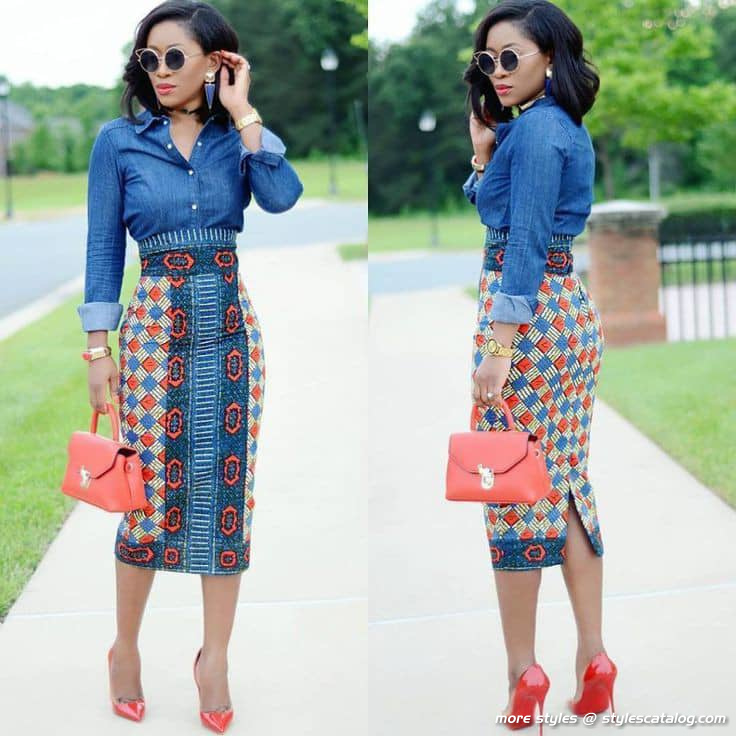 Amazingly Stylish Ankara and Jeans Outfit That Will Elevate Your Personality (10)