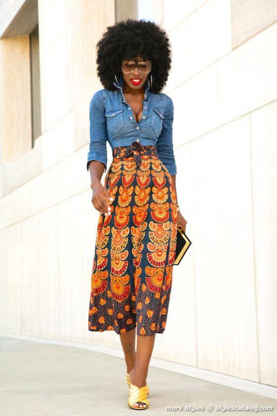 Amazingly Stylish Ankara and Jeans Outfit That Will Elevate Your Personality (12)