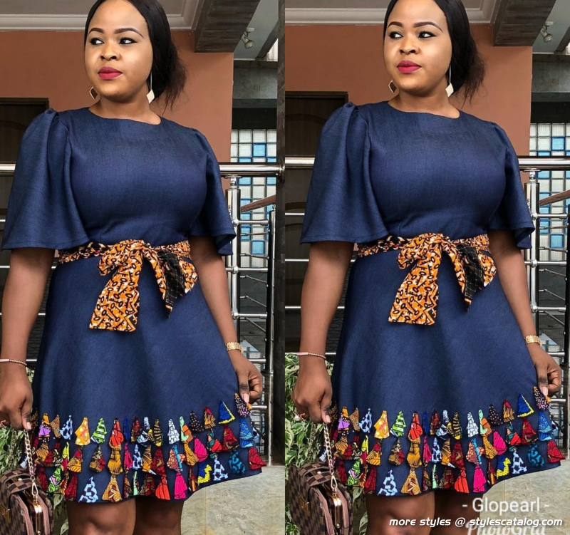 Amazingly Stylish Ankara and Jeans Outfit That Will Elevate Your Personality (20)