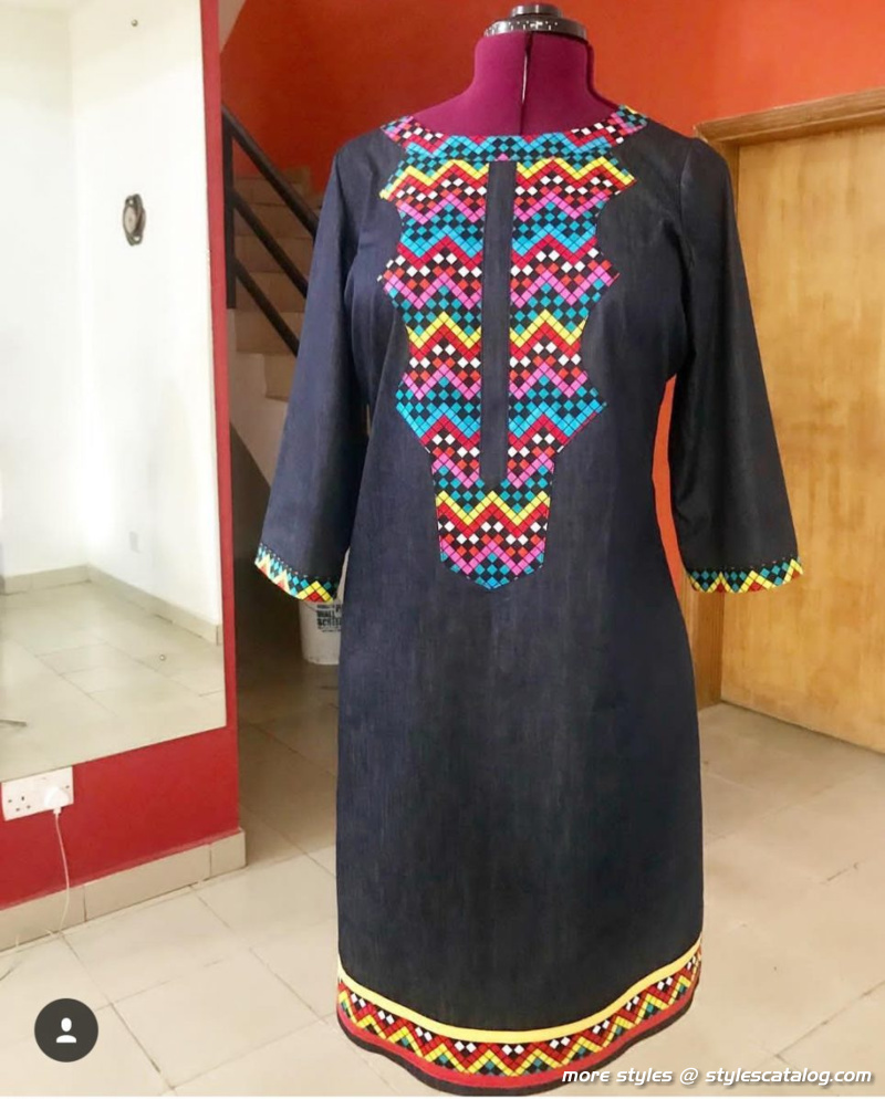 Amazingly Stylish Ankara and Jeans Outfit That Will Elevate Your Personality (42)