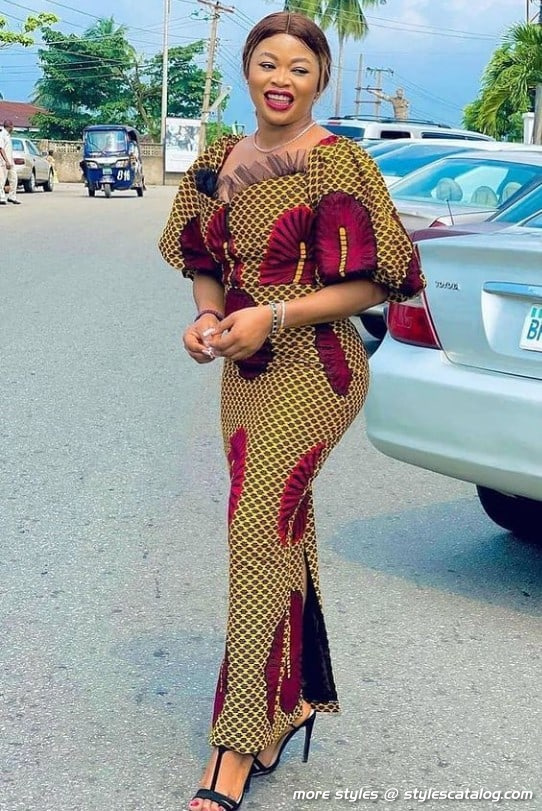 Ankara Long Gown Styles for Fashionable Women (14)
