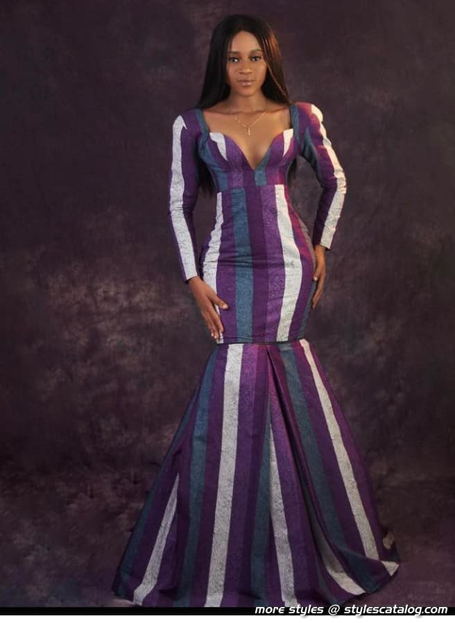 Ankara Long Gown Styles for Fashionable Women (15)