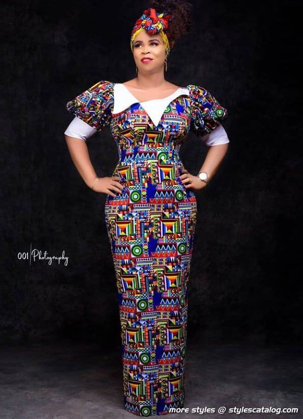 Ankara Long Gown Styles for Fashionable Women (16)