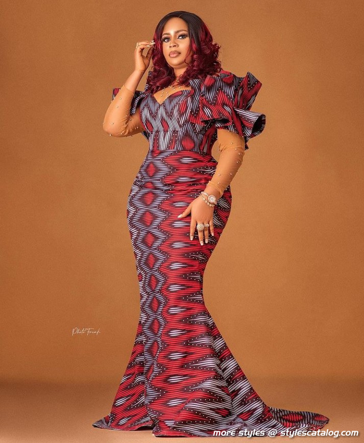 Ankara Long Gown Styles for Fashionable Women (2)