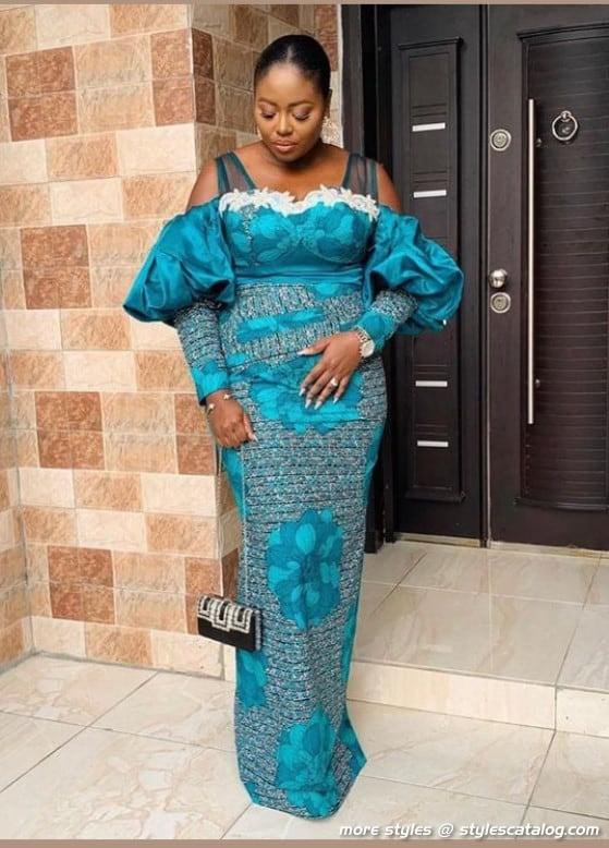 Ankara Long Gown Styles for Fashionable Women (21)