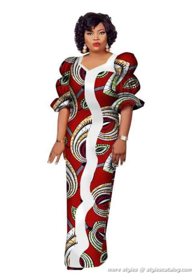 Ankara Long Gown Styles for Fashionable Women (26)