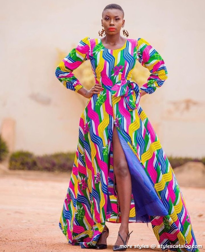 Ankara Long Gown Styles for Fashionable Women (3)