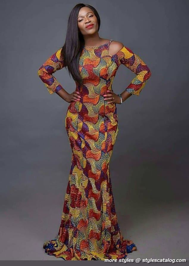 Ankara Long Gown Styles for Fashionable Women (4)