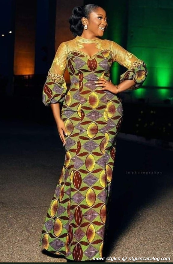 Ankara Long Gown Styles for Fashionable Women (6)