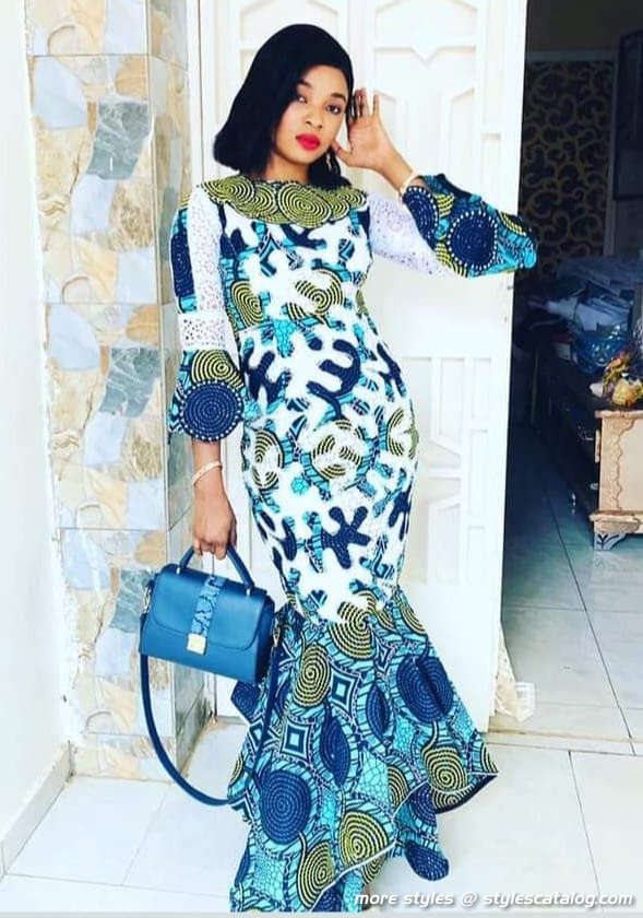 Ankara Long Gown Styles for Fashionable Women (7)
