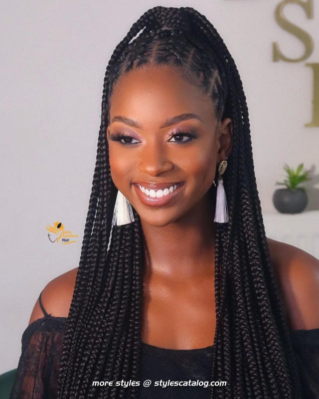 Hairstyles for Medium Knotless Braids (19)