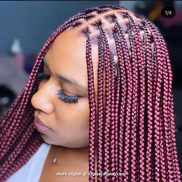 Hairstyles for Medium Knotless Braids (28)