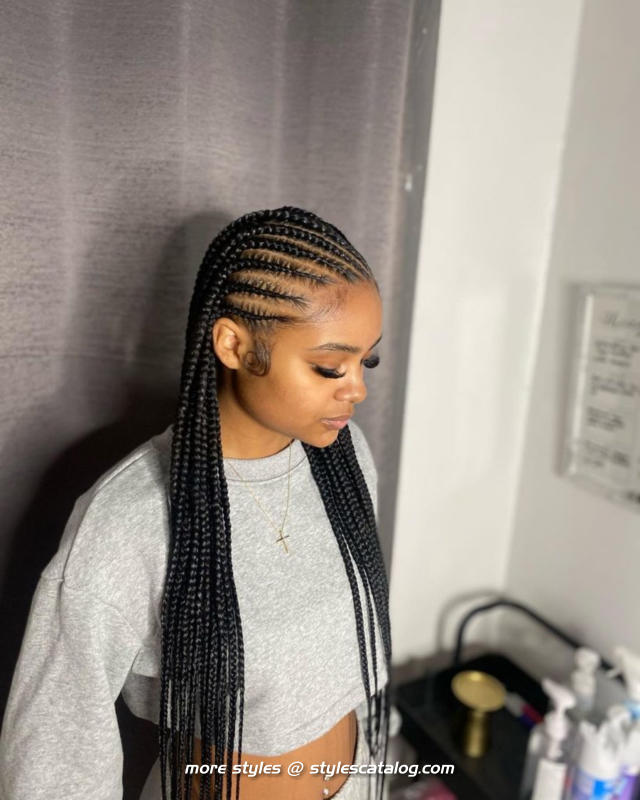 Hairstyles for Medium Knotless Braids (3)