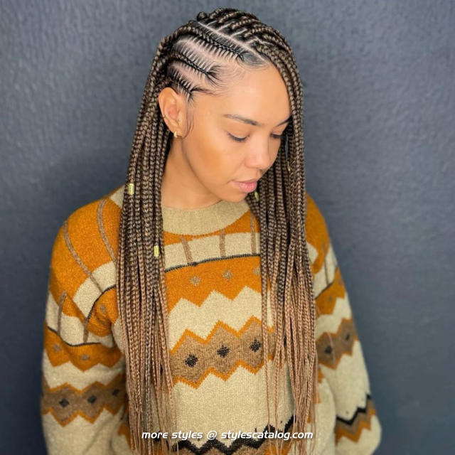 50 Hairstyles For Medium Knotless Braids You Should Try Out | STYLESCATALOG