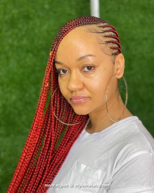 Hairstyles for Medium Knotless Braids (36)