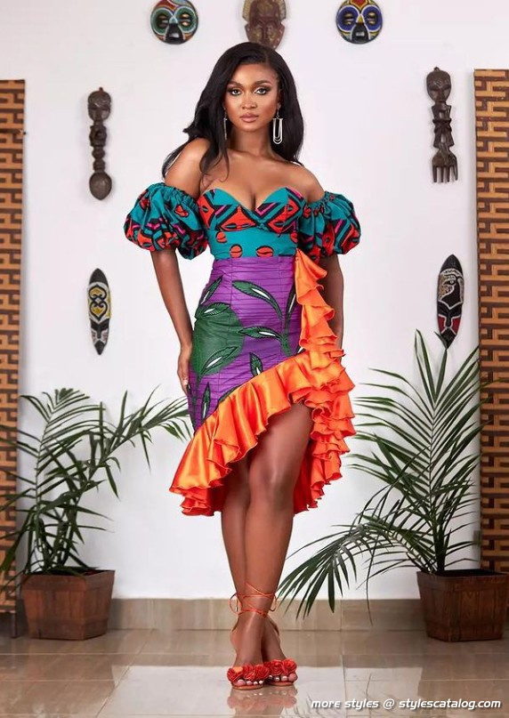 The Most Fashionable Ankara Short Gown Styles for Ladies (10)