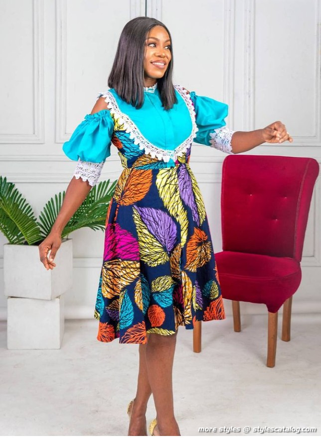 The Most Fashionable Ankara Short Gown Styles for Ladies (15)