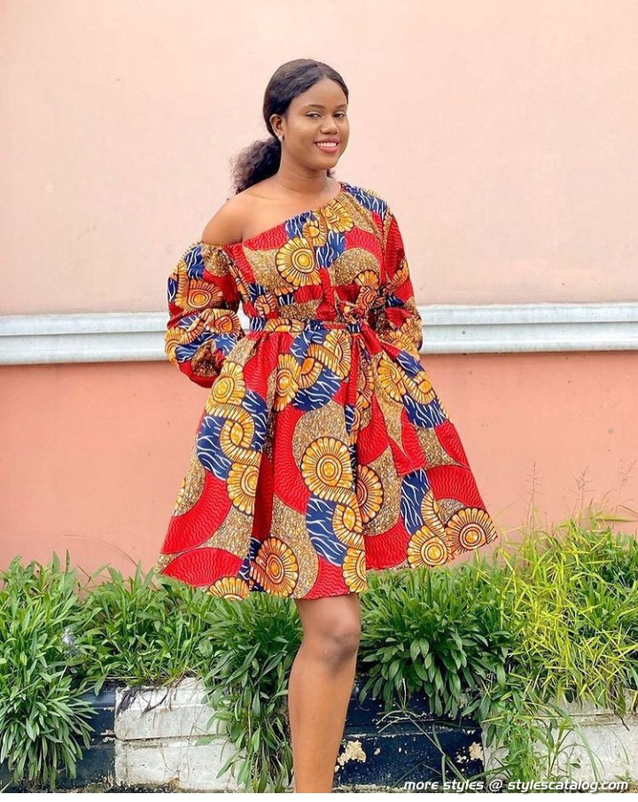 The Most Fashionable Ankara Short Gown Styles for Ladies (3)