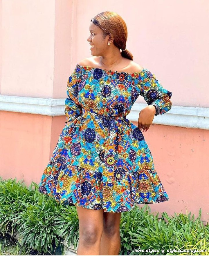 The Most Fashionable Ankara Short Gown Styles for Ladies (5)