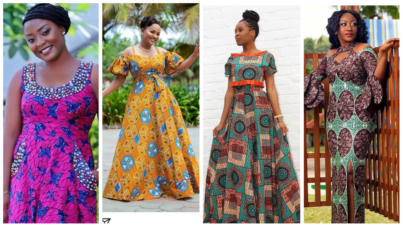 ankara style long gown