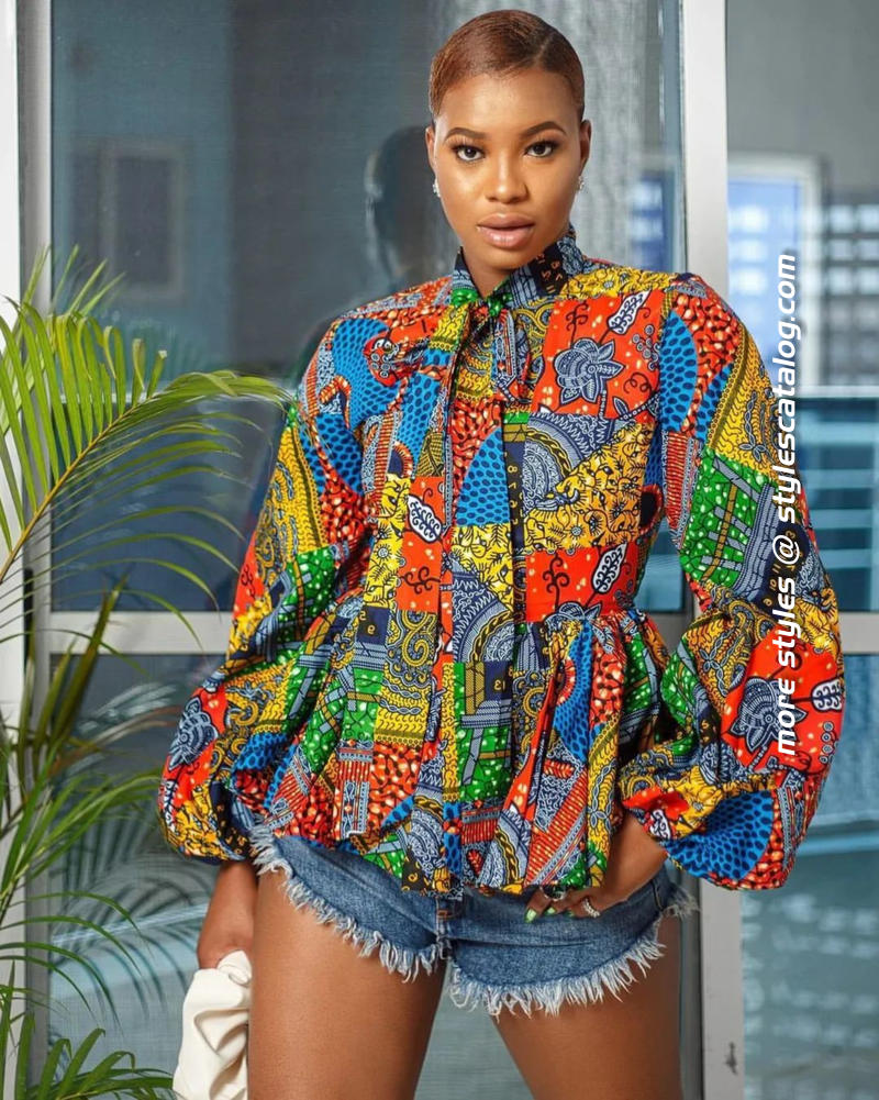 Stylish Ankara Tops For Your Trousers Suitable for Weekend Occasions (4)