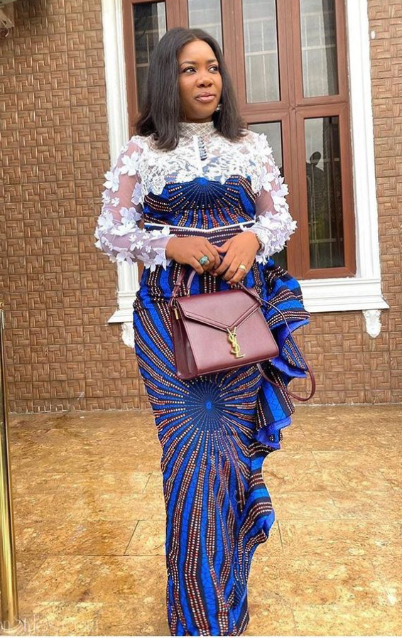 Amazing Lace And Ankara Combination Styles - Stylish Naija