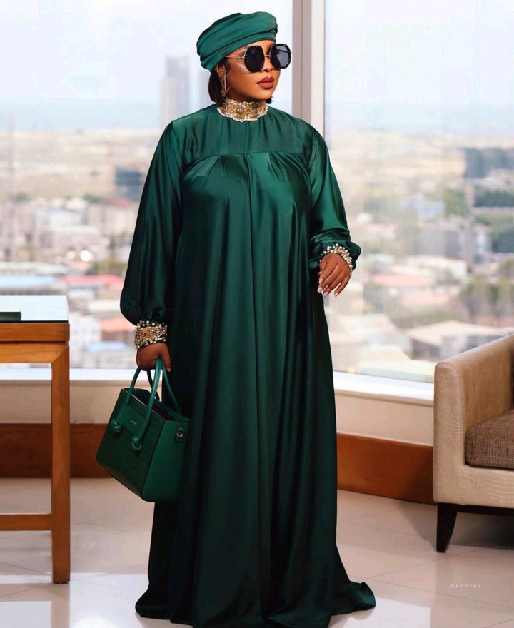 Amazing Satin Boubou Gown For Fashionable Women | STYLESCATALOG