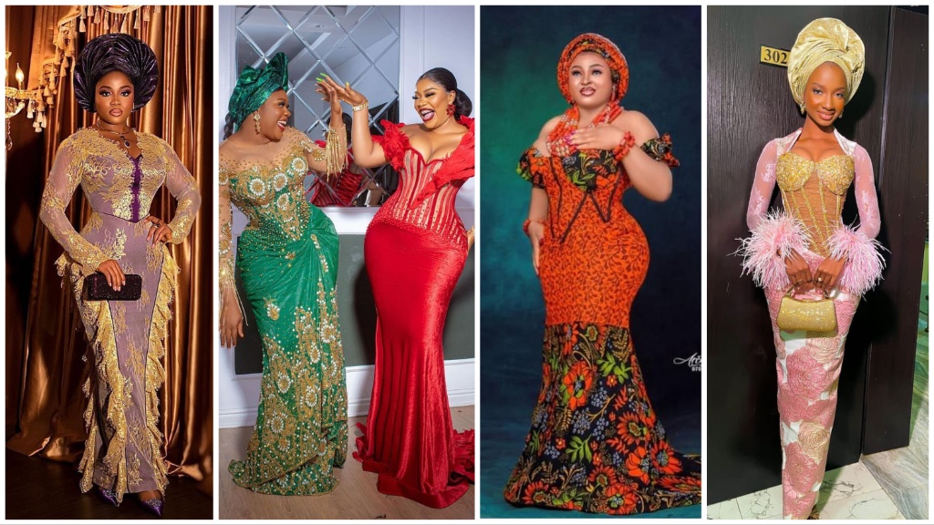 Nigerian weddings, Aso-Ebi styles, stunning outfits, fashion inspiration, wedding guest attire, traditional attires, African prints, glamorous looks, trendy fashion, wedding fashion