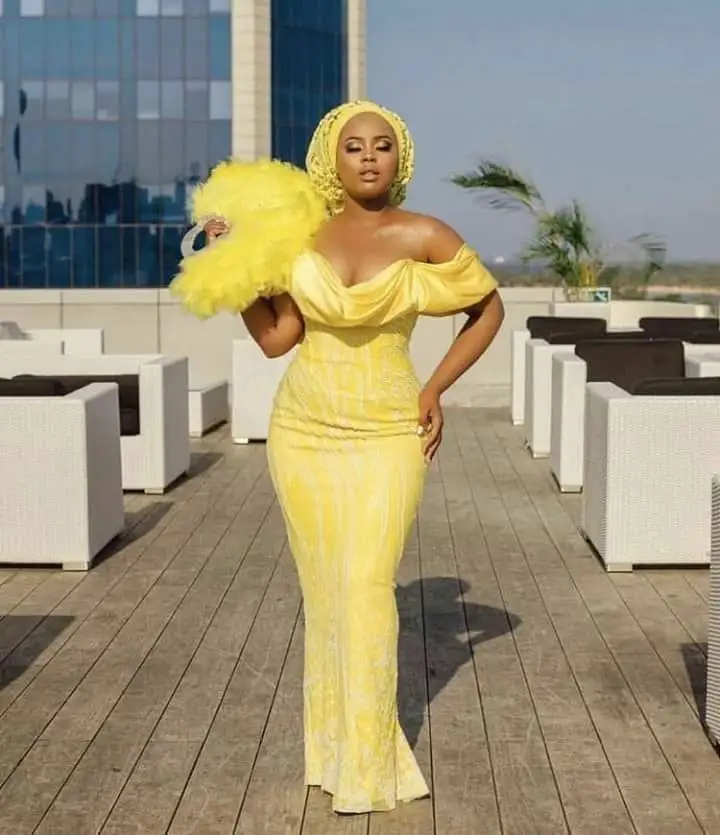 Yellow Lace Asoebi Styles