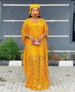 Yellow Lace Asoebi Styles