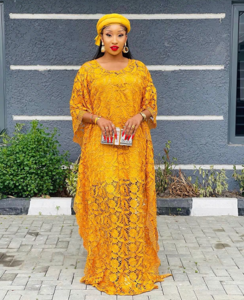 Yellow Lace Asoebi Styles