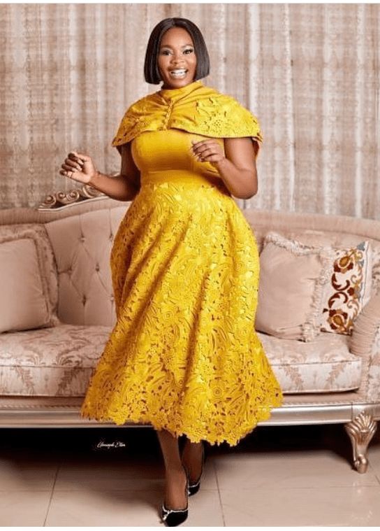 Yellow Lace Asoebi Styles