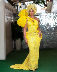 Yellow Lace Asoebi Styles