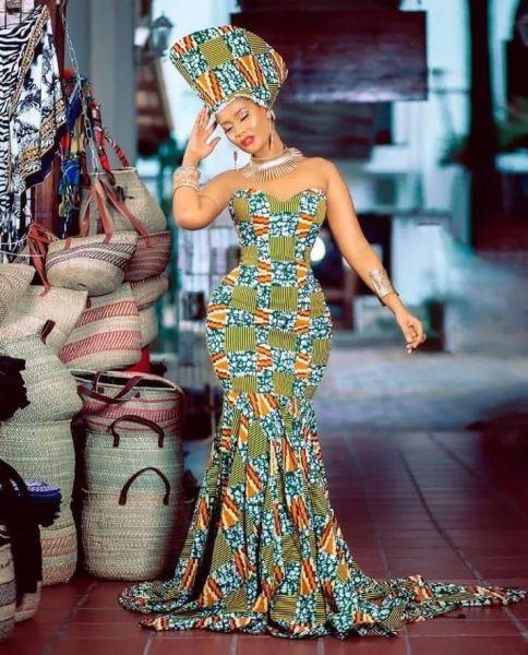 Strapless ankara dress 