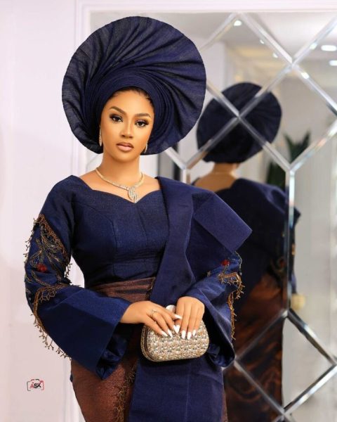 Aso oke Owanbe gown