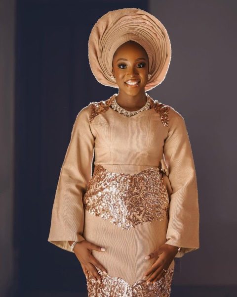 Aso oke Owanbe gown