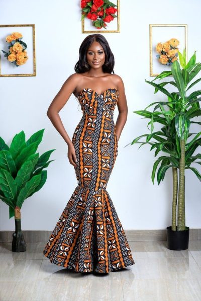 Strapless ankara dress 