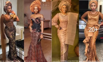 Trendy Brown Lace Asoebi Dresses For Weddings
