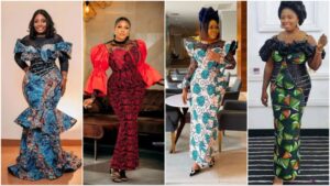 Ankara Gown Designs for Mature Women