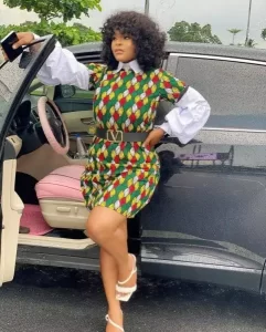 Ankara White Collar Dress Styles