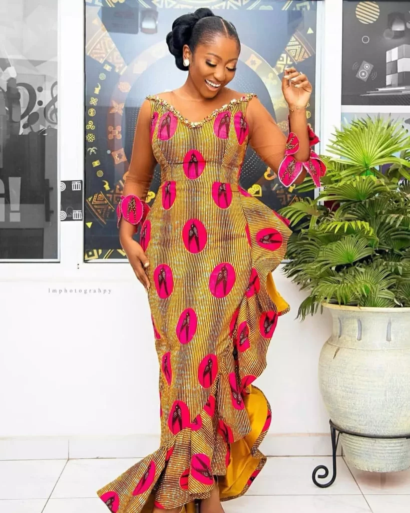 Ankara Cold Shoulder Styles