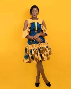 Ankara Cold Shoulder Styles
