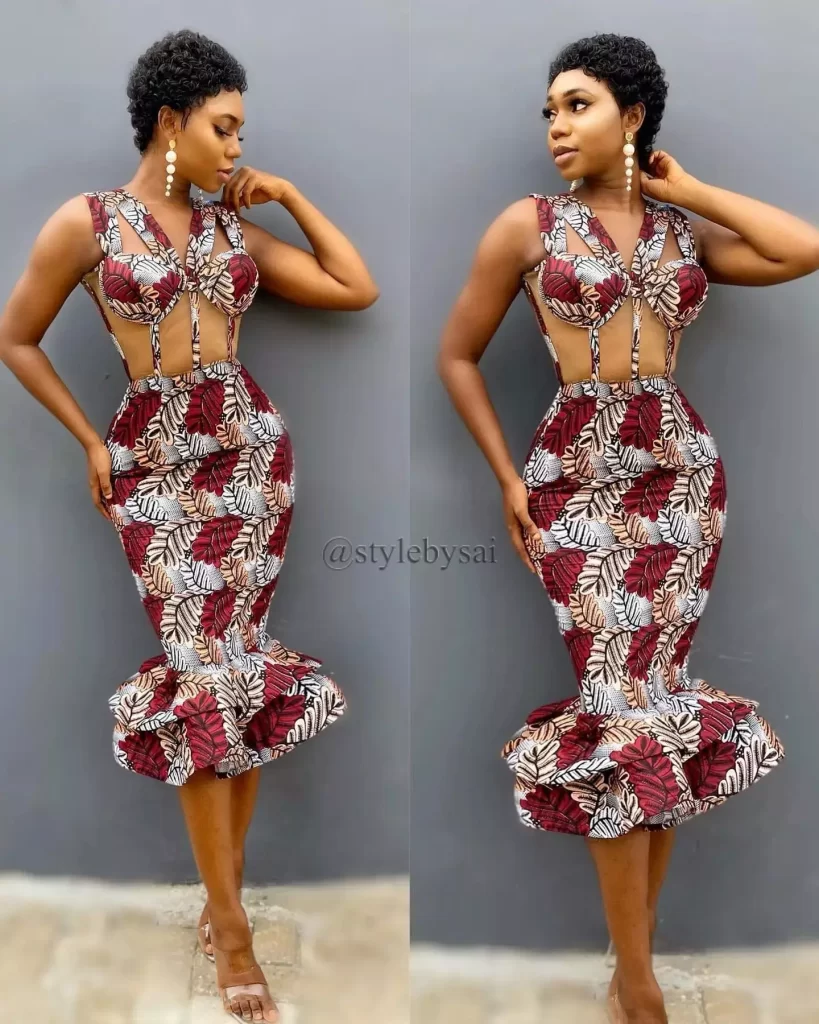 Ankara Cold Shoulder Styles