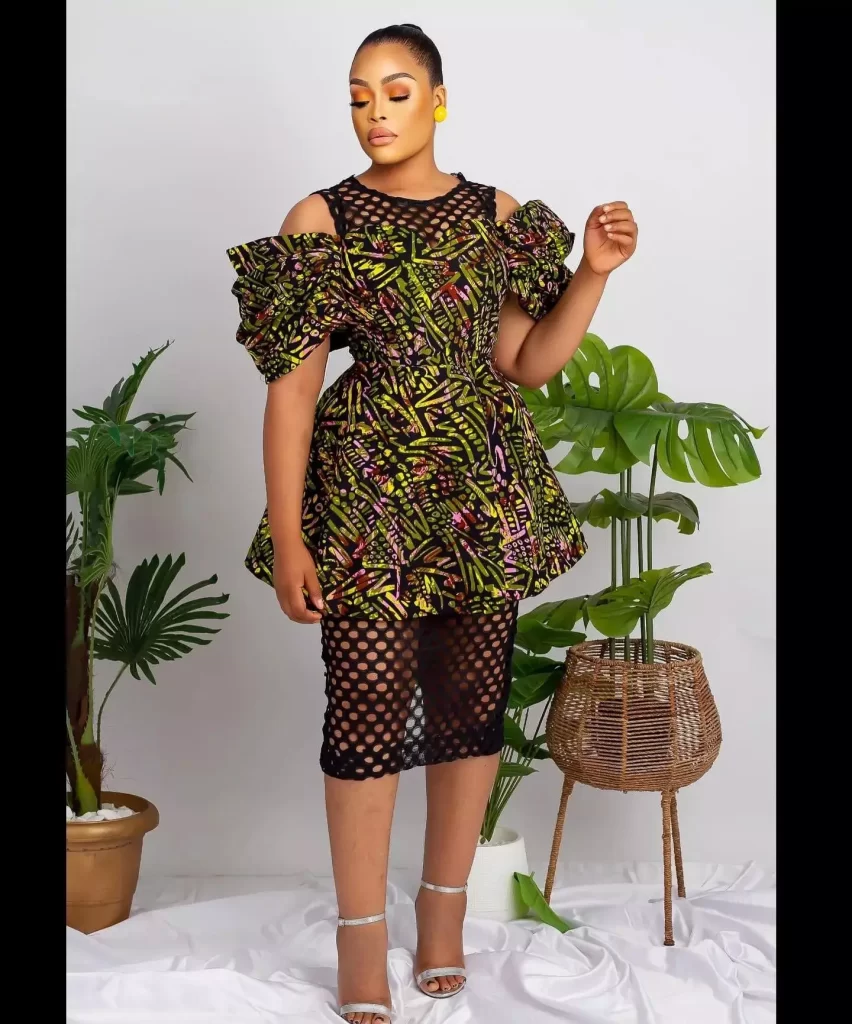 Ankara Cold Shoulder Styles